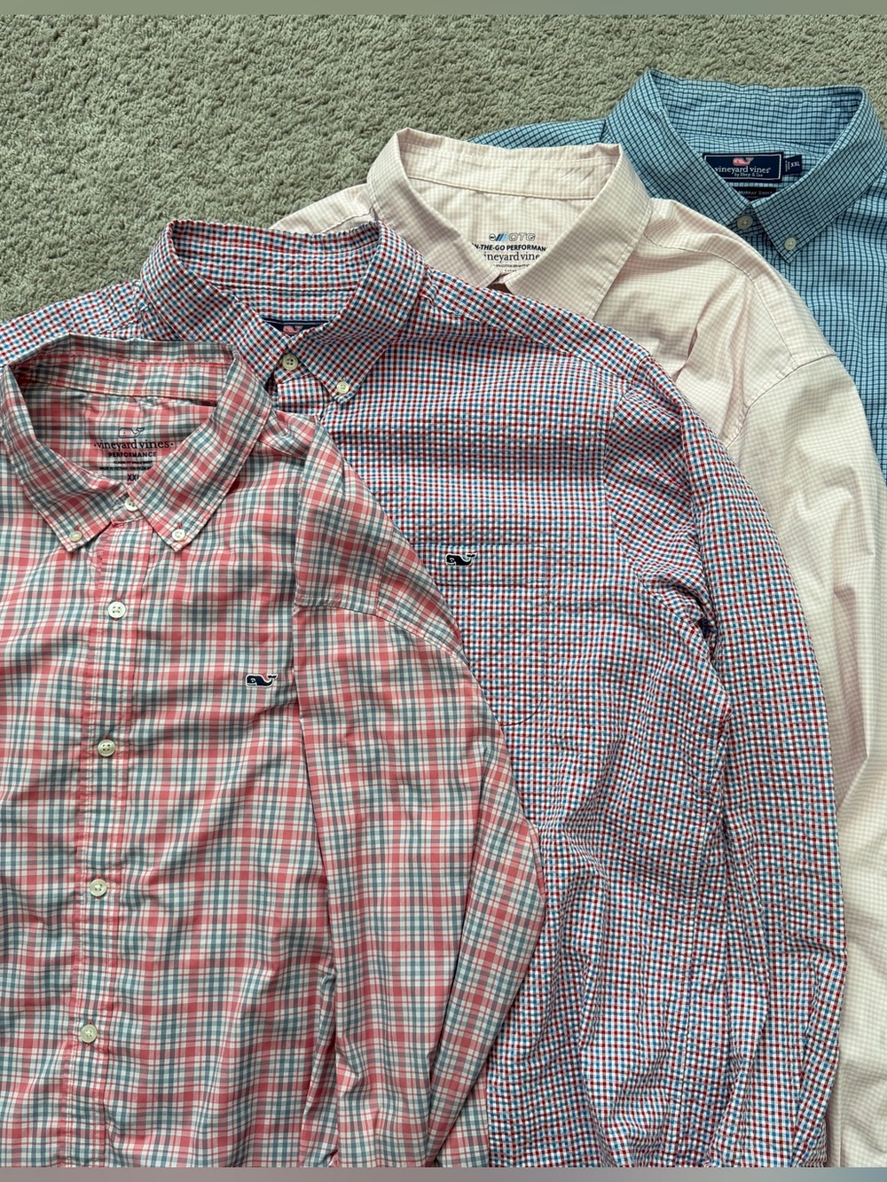 Lot of 4 Vineyard Vines Men's XXL Long Sleeve Button Down Shirts